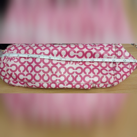 Pink Coach Signature Op Art Leah Tote Bag 13142 - Picture 10 of 11